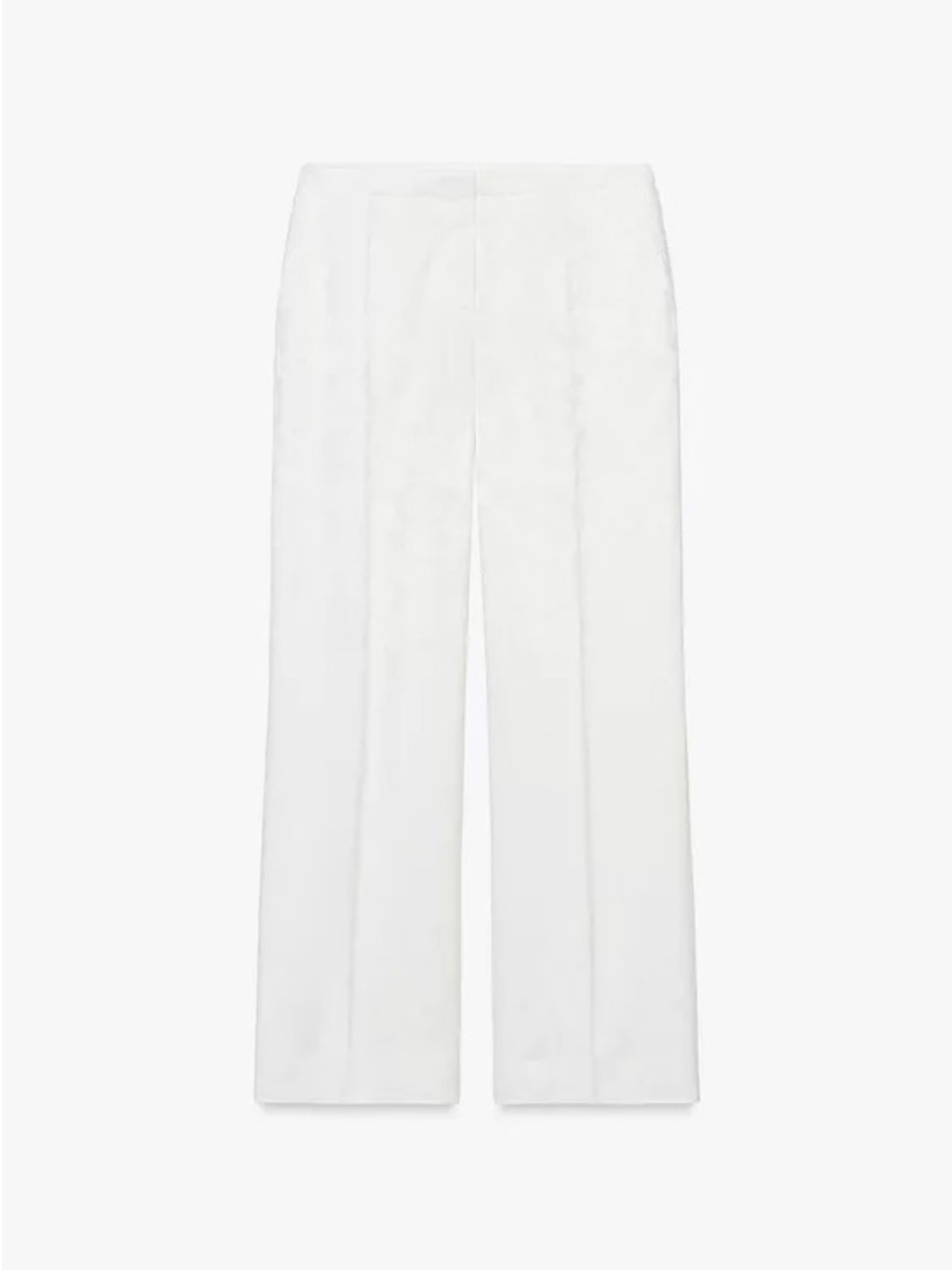 Zara High-Waist Wide-Leg Trousers in White